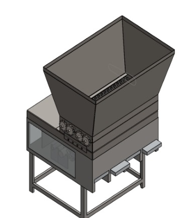 Maize cob shredder